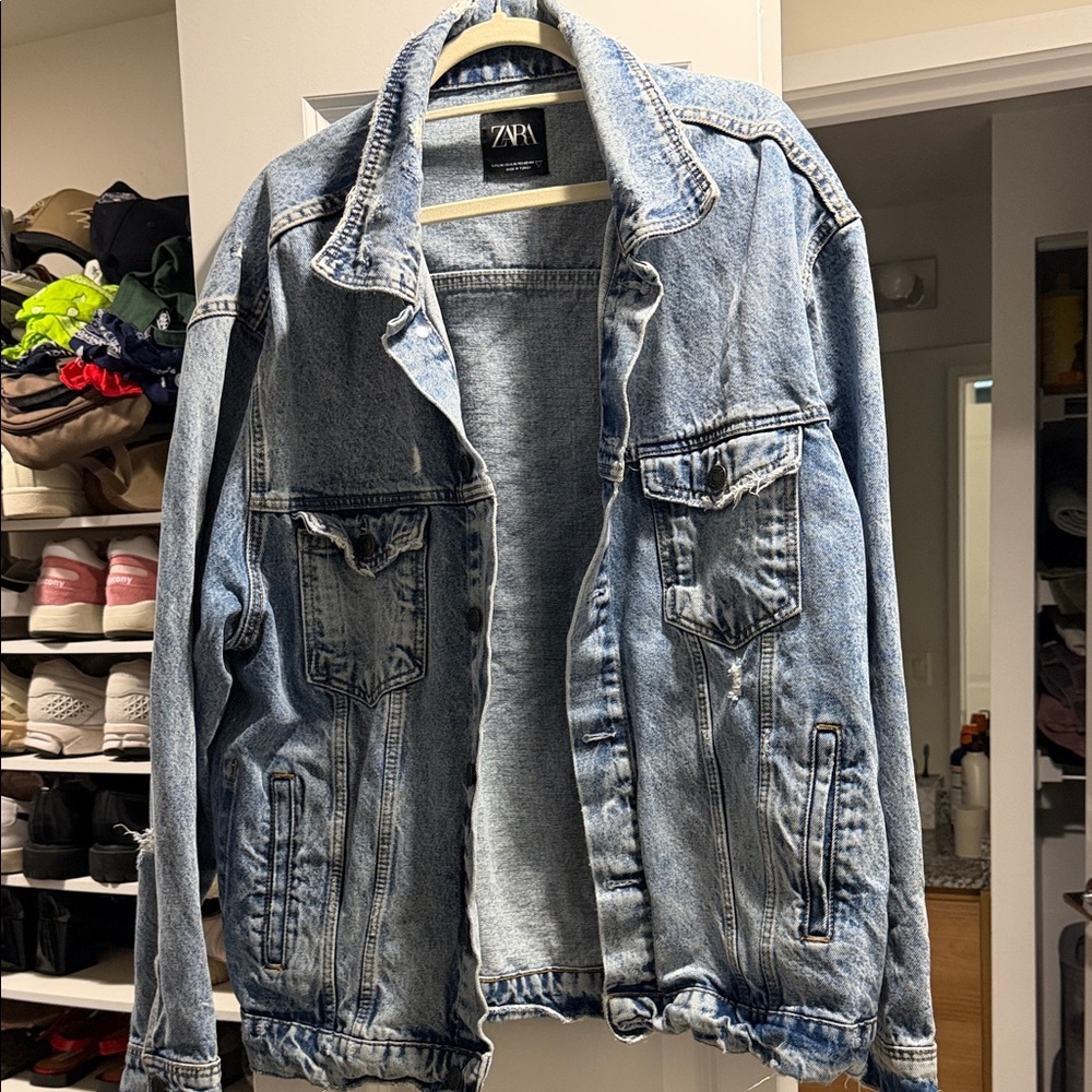 Zara Men's Light Blue Denim Jacket
